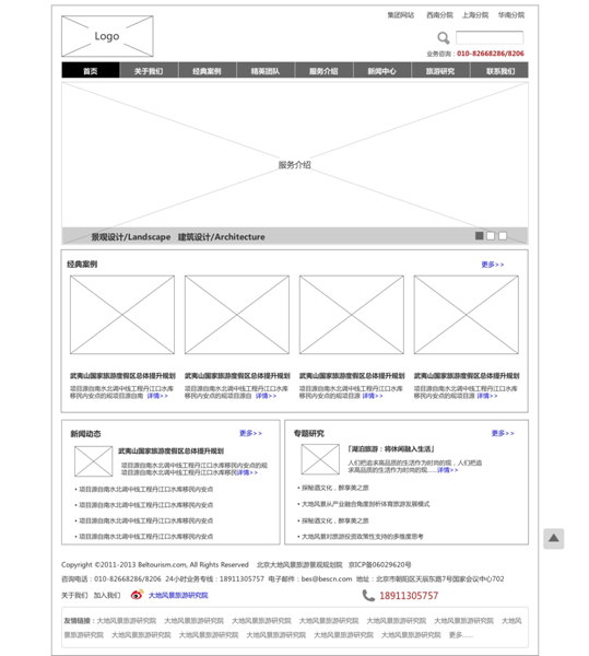 網站的框架進行整理-首頁